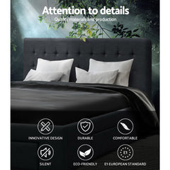 Artiss Bed Frame Double Size with 4 Drawers Grey AVIO
