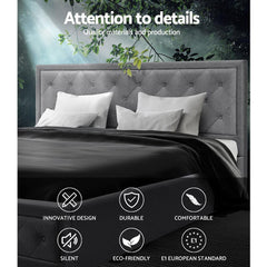 Artiss Bed Frame King Size Gas Lift Grey TIYO
