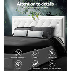 Artiss Bed Frame King Size Gas Lift White TIYO