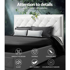 Artiss Bed Frame Queen Size Gas Lift White TIYO