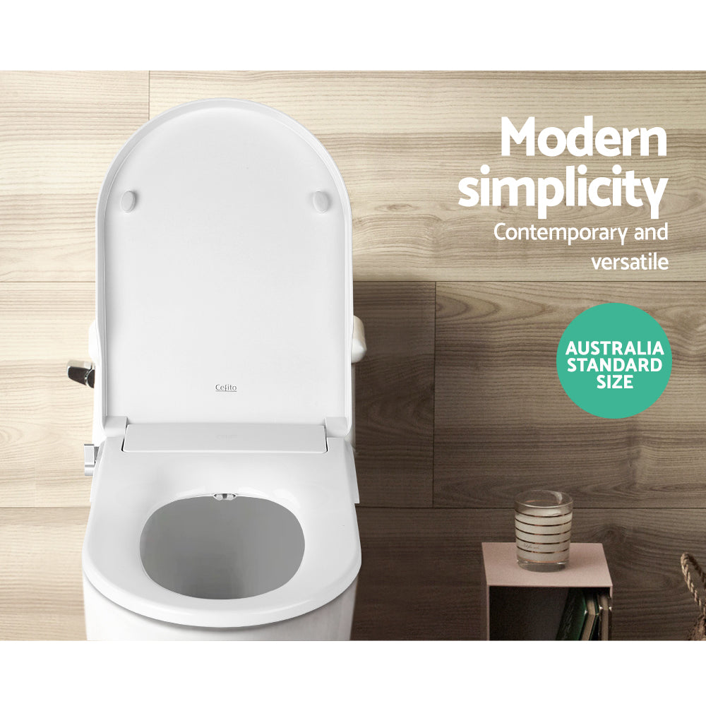 Cefito Non Electric Bidet Toilet Seat Cover Auto Smart Water Wash Dry