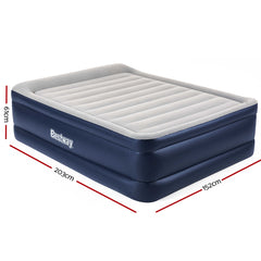 Bestway Air Mattress Queen Inflatable Bed 61cm Airbed Blue