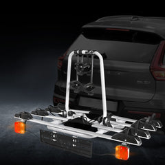 Giantz 4 Bicycle Bike Carrier Rack Car Towbar Hitch Ball Mount Tail light Silver