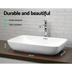 Cefito Bathroom Basin Ceramic Vanity Sink Hand Wash Bowl 60x38cm