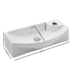Cefito Bathroom Basin Ceramic Vanity Sink Hand Wash Bowl 45x23cm