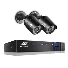 UL-tech CCTV Security System 4CH DVR 2 Cameras 1080p
