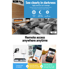 UL-tech CCTV Security System 4CH DVR 2 Cameras 1080p