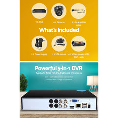 UL-tech CCTV Security System 4CH DVR 4 Cameras 1080p