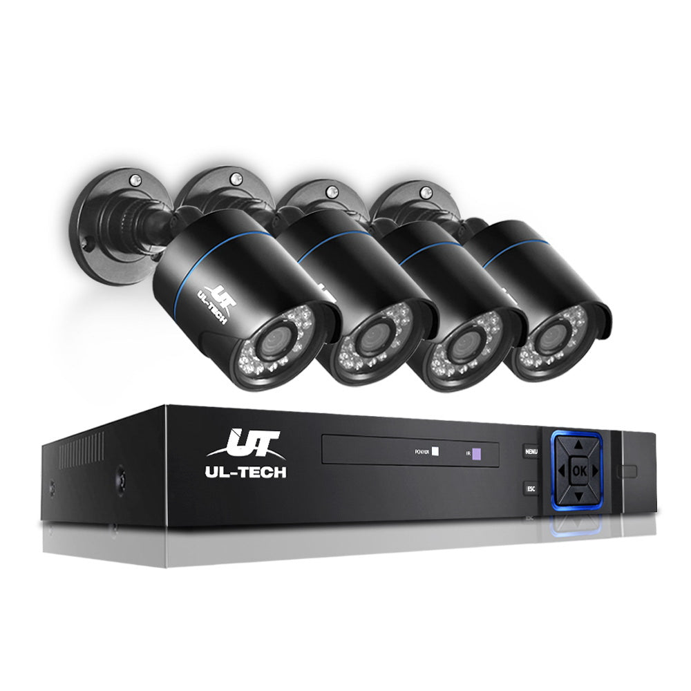 UL-tech CCTV Security System 8CH DVR 4 Cameras 1080p