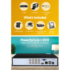 UL-tech CCTV Security System 8CH DVR 4 Cameras 1TB Hard Drive