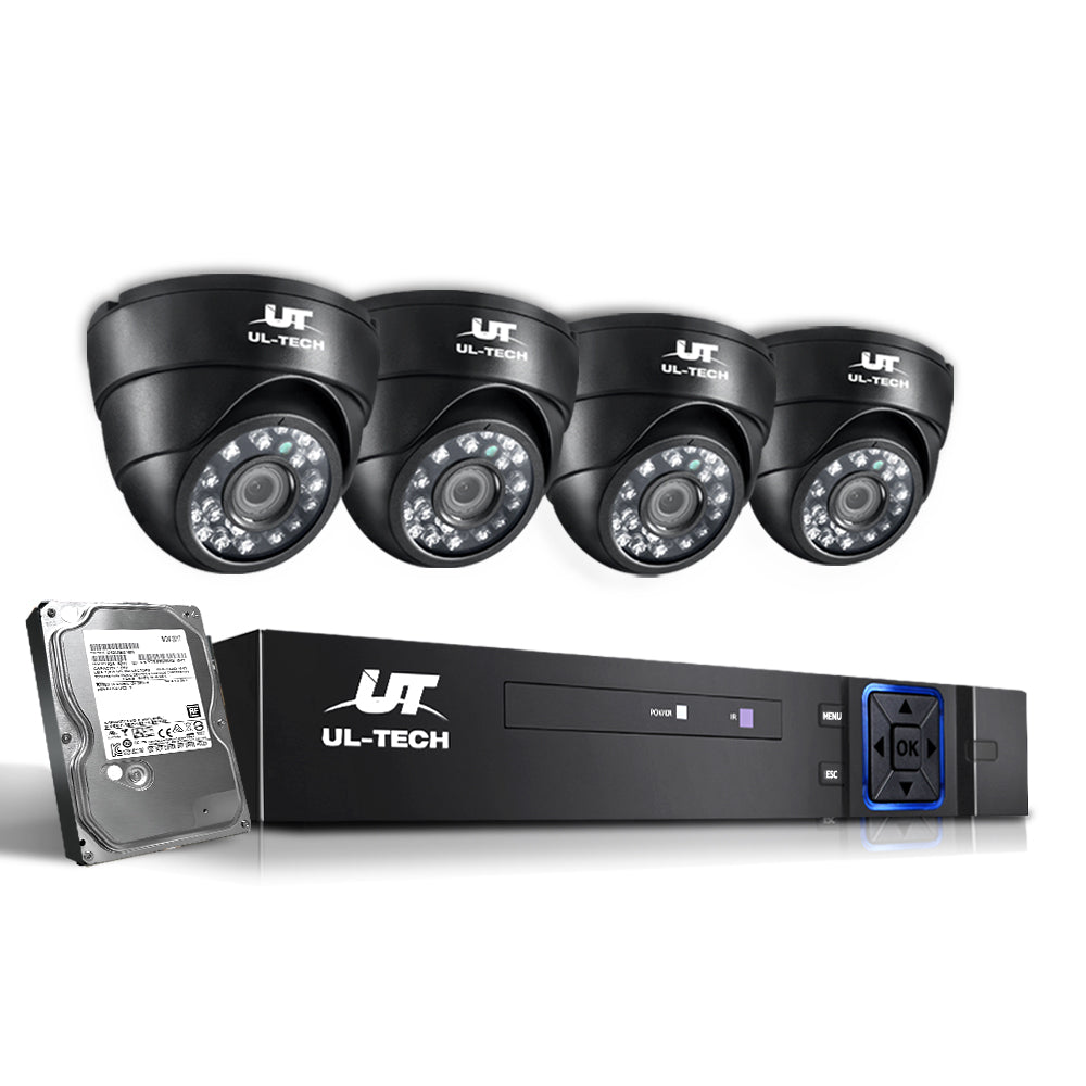 UL-tech CCTV Security System 8CH DVR 4 Cameras 1TB Hard Drive