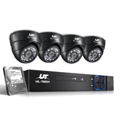 UL-tech CCTV Security System 8CH DVR 4 Cameras 1TB Hard Drive