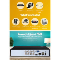 UL-tech CCTV Security System 8CH DVR 8 Cameras 1TB Hard Drive