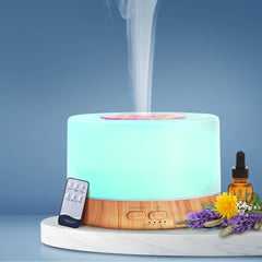 Devanti Aroma Diffuser Aromatherapy Light Wood 500ml