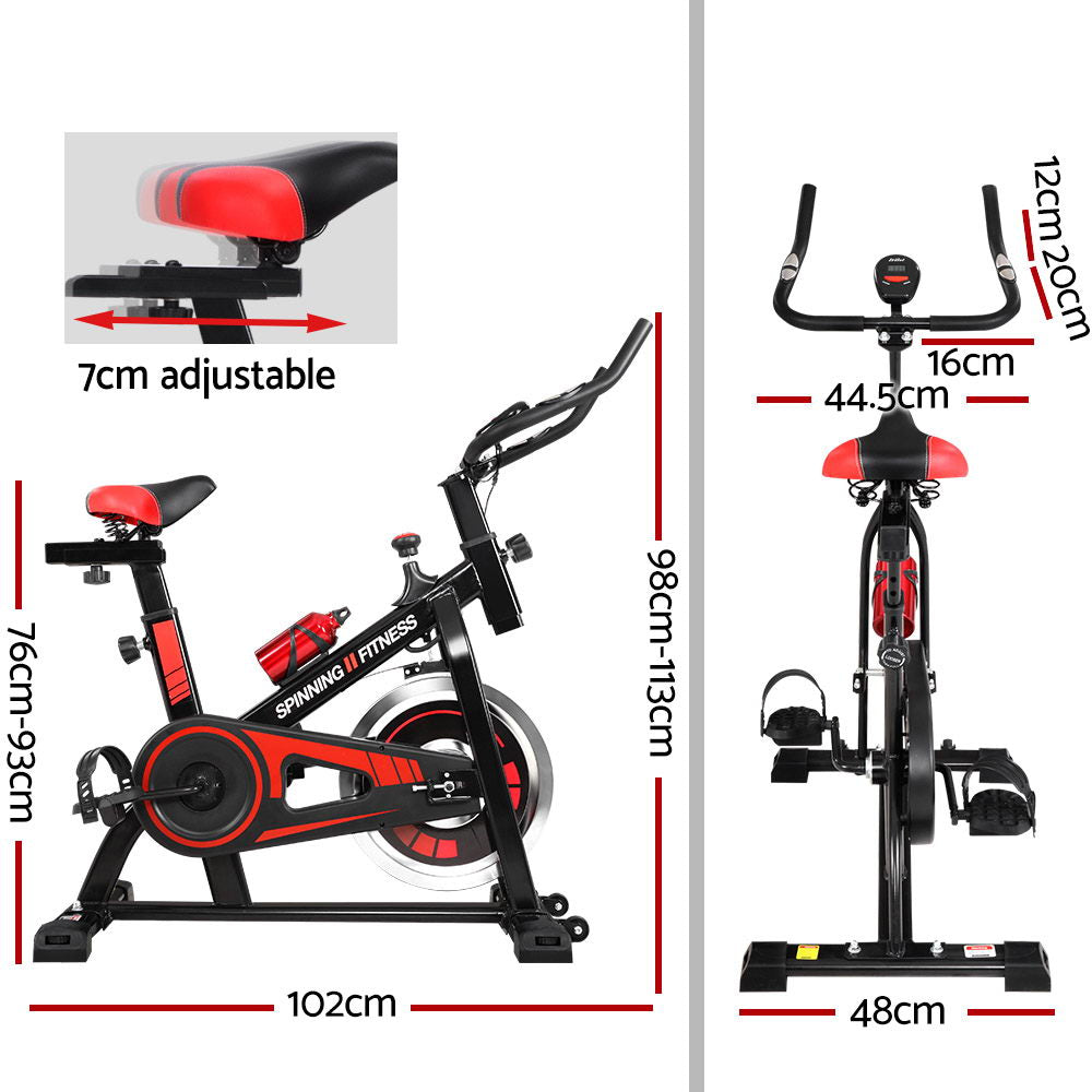 Everfit Spin Bike Exercise Bike Flywheel Cycling Home Gym Fitness 120kg