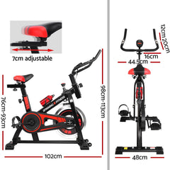 Everfit Spin Bike Exercise Bike Flywheel Cycling Home Gym Fitness 120kg