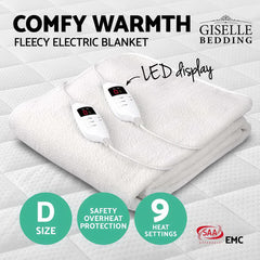 Giselle Bedding Double Size Electric Blanket Fleece