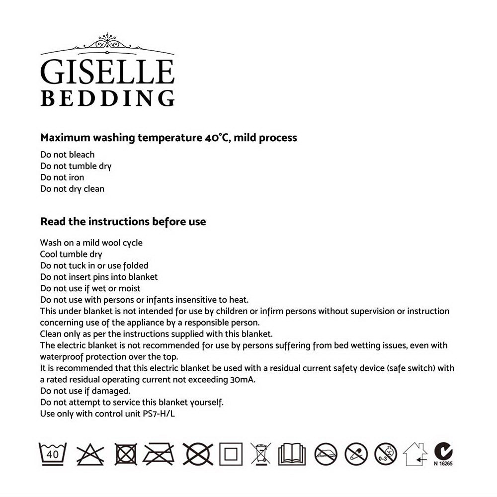 Giselle Electric Throw Rug Heated Blanket Fleece Red