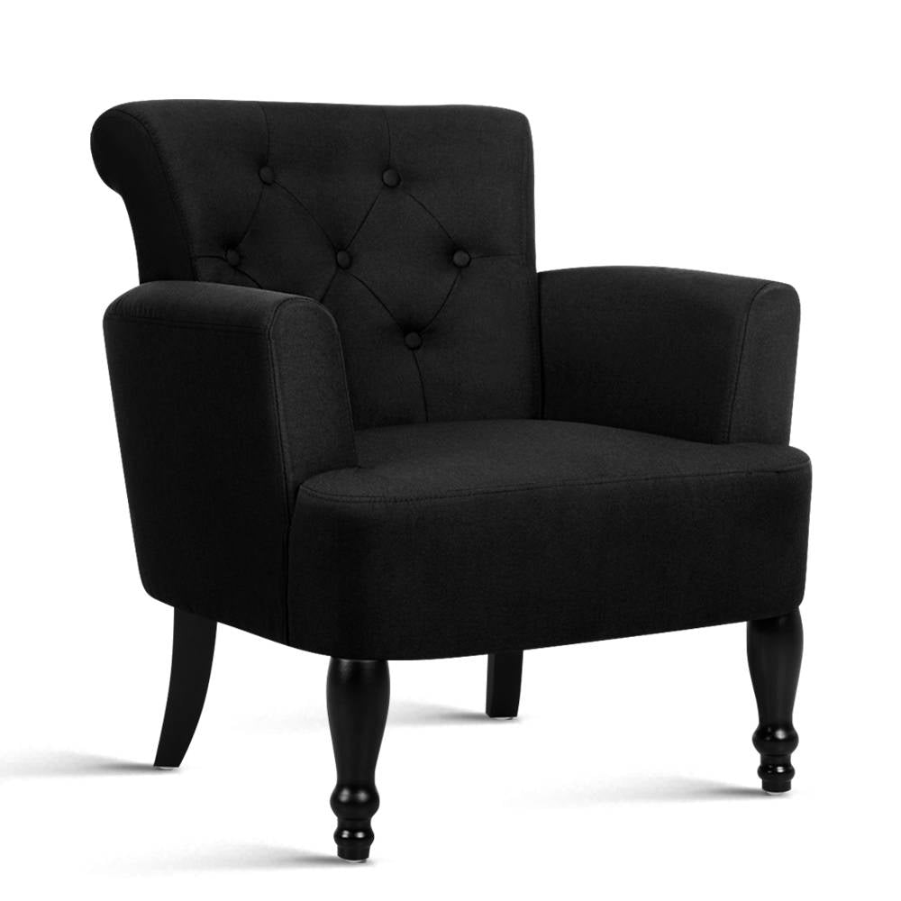 Artiss Armchair Wingback Charcoal Lothair