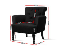 Artiss Armchair Wingback Charcoal Lothair