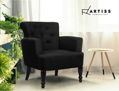 Artiss Armchair Wingback Charcoal Lothair
