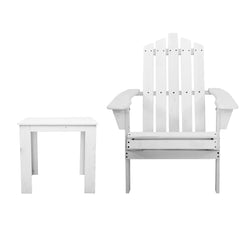 Gardeon Outdoor Sun Lounge Beach Chairs Table Setting Wooden Adirondack Patio Chair