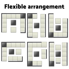 Gardeon 13-Piece Outdoor Sofa Set Wicker Couch Lounge Setting Cover