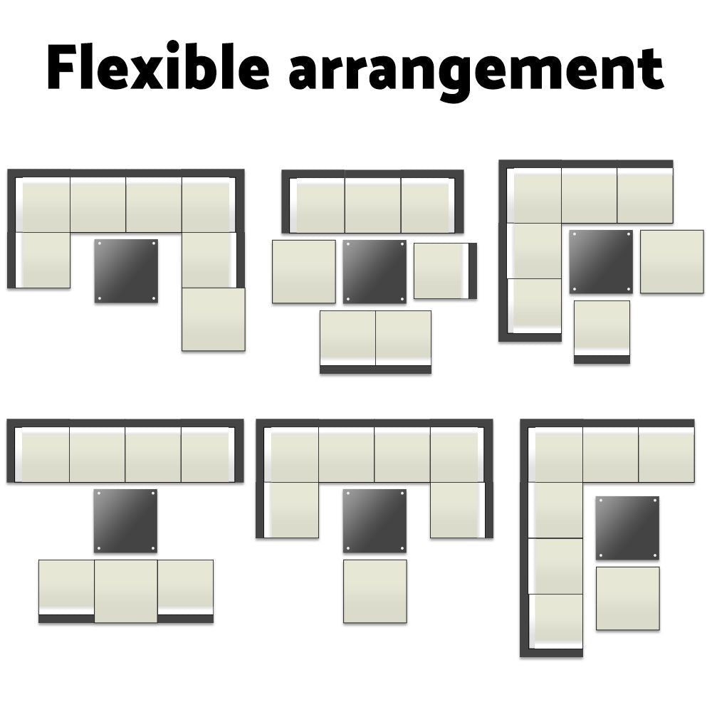 Gardeon 8-Piece Outdoor Sofa Set Wicker Couch Lounge Setting Cover