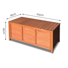 Gardeon Outdoor Storage Bench Box 210L Wooden Patio Furniture Garden Chair Seat