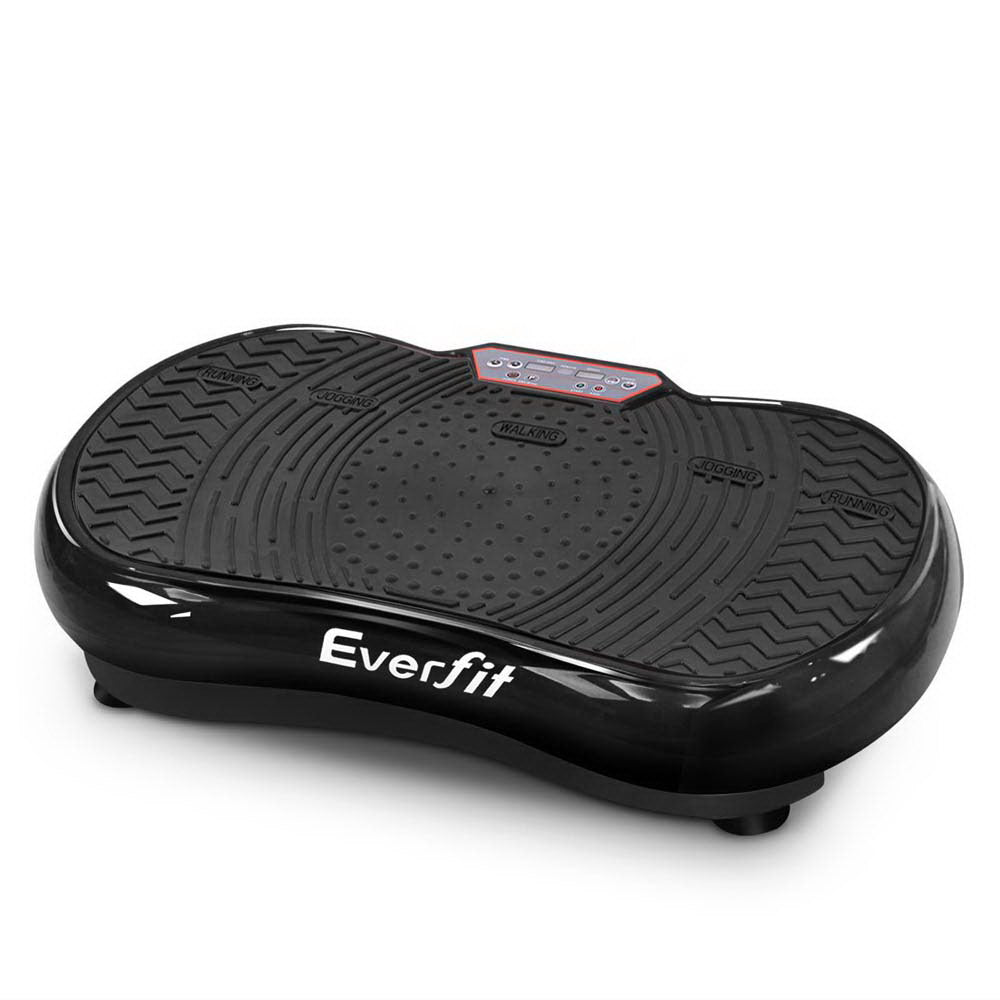 Everfit Vibration Machine Platform Vibrator Resistance Rope Home Fitness Black