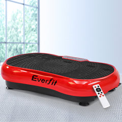 Everfit Vibration Machine Platform Vibrator Resistance Rope Home Fitness Red