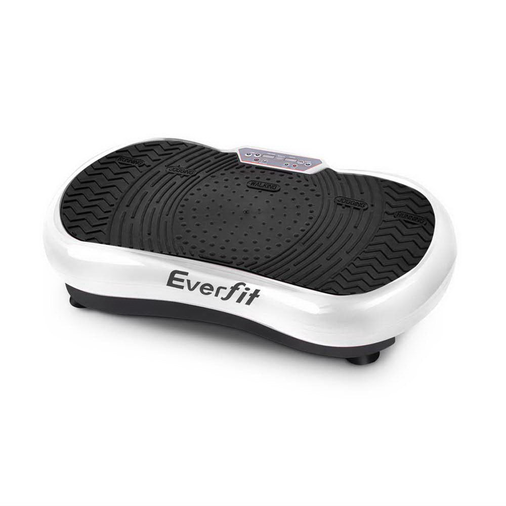 Everfit Vibration Machine Platform Vibrator Resistance Rope Home Fitness White