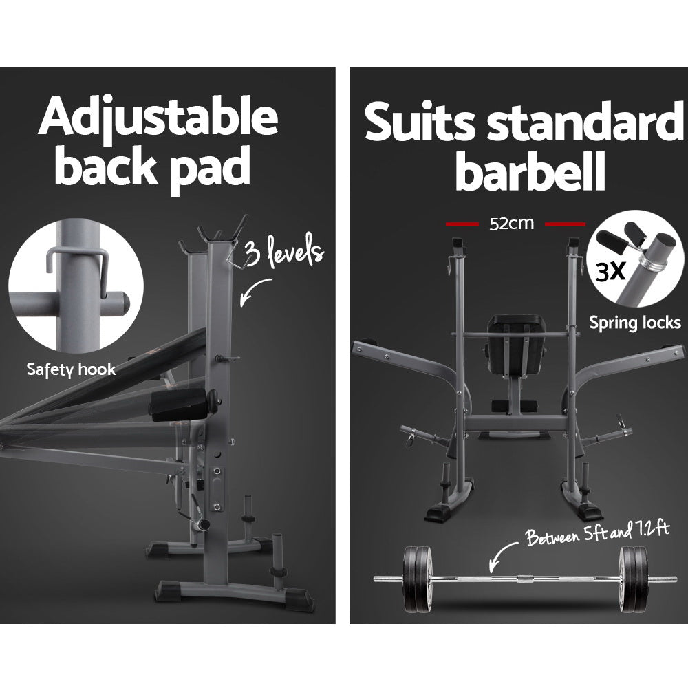 Everfit Weight Bench 8 in 1 Bench Press Adjustable Home Gym Station 200kg