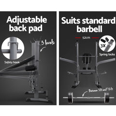 Everfit Weight Bench 8 in 1 Bench Press Adjustable Home Gym Station 200kg