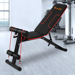 Everfit Weight Bench Adjustable FID Bench Press Home Gym 150kg Capacity