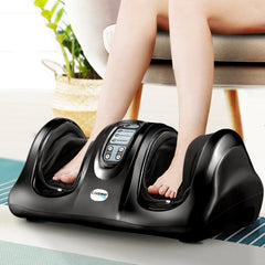 Livemor Foot Massager Shiatsu Massagers Electric Remote Roller Kneading Black