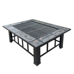 Grillz Fire Pit BBQ Grill Ice Bucket 3-In-1 Table