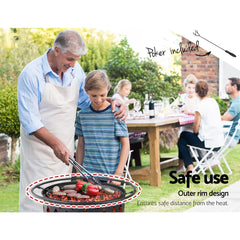 Grillz Fire Pit BBQ Grill 82cm