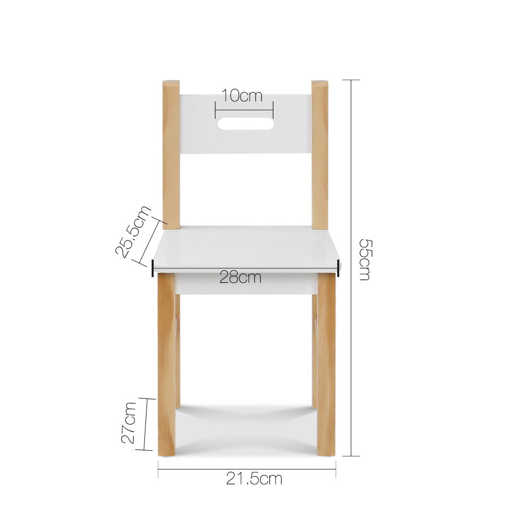 Keezi 3PCS Kids Table and Chairs Set Storage Toys Play Activity Desk Chalkboard