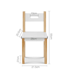 Keezi 3PCS Kids Table and Chairs Set Storage Toys Play Activity Desk Chalkboard