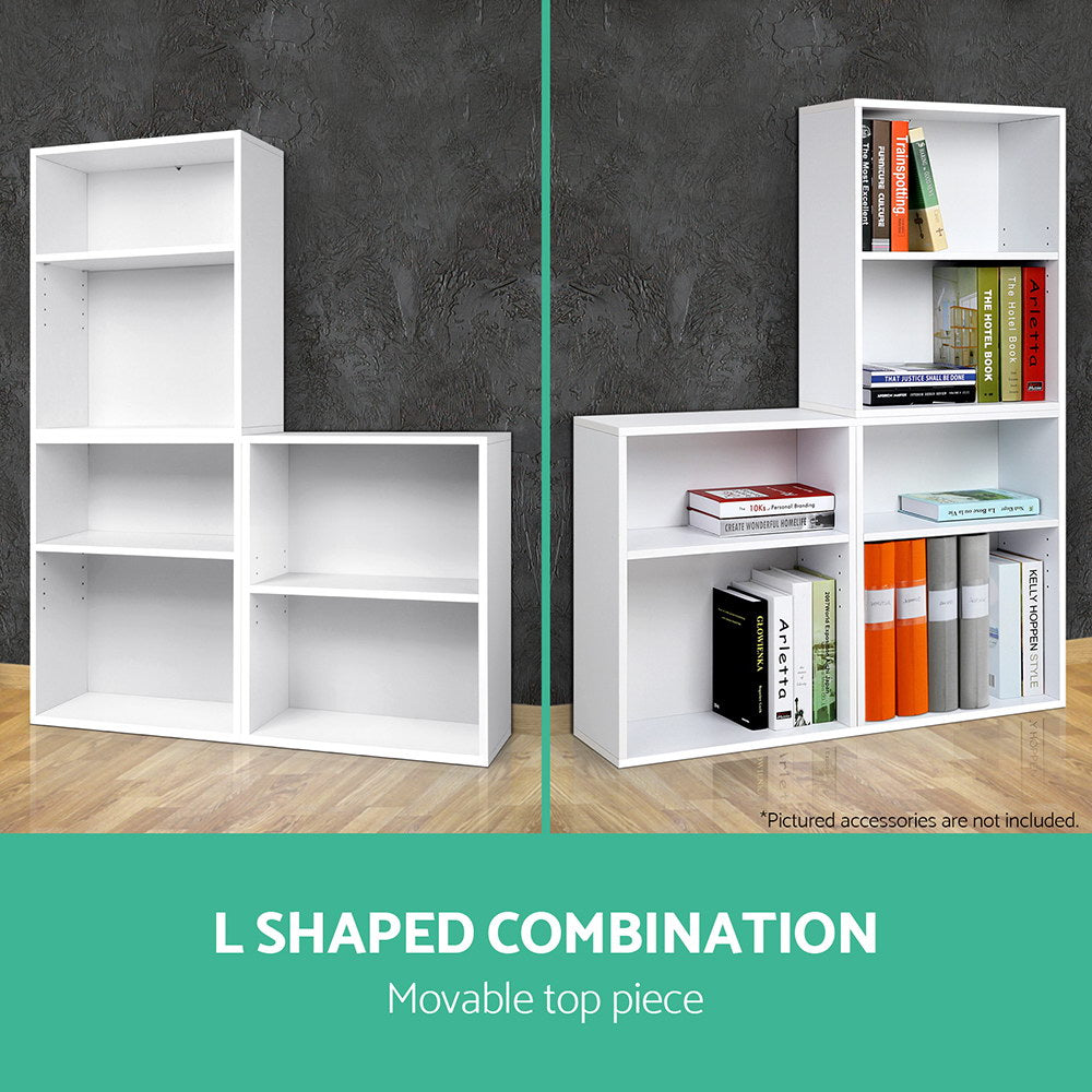 Artiss Bookshelf Set of 3 - VENA White