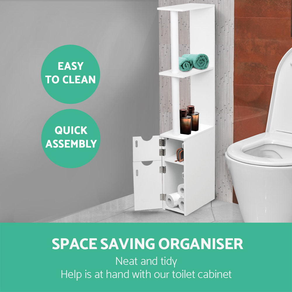 Artiss Bathroom Cabinet Storage 118cm Shelf White