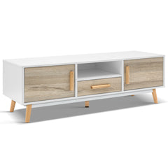 Artiss TV Cabinet Entertainment Unit 120cm Wood White Gino