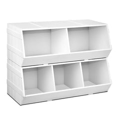 Keezi Kids Toy Box Bookshelf Storage Bookcase Organiser Display Stackable
