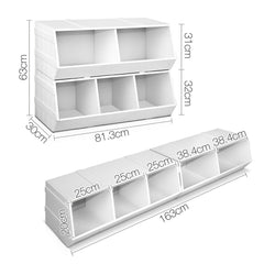 Keezi Kids Toy Box Bookshelf Storage Bookcase Organiser Display Stackable