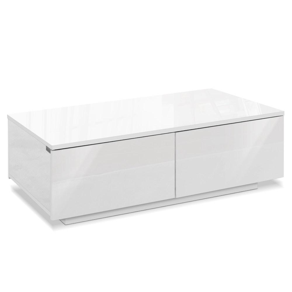 Artiss Coffee Table 4 Drawers White Trevi