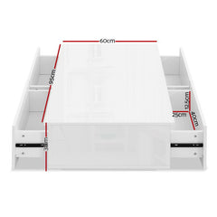Artiss Coffee Table 4 Drawers White Trevi