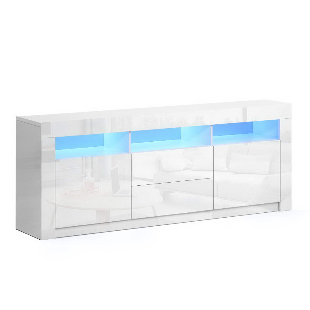 Artiss Entertainment Unit TV Cabinet LED 160cm White Anna