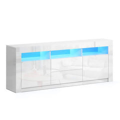 Artiss Entertainment Unit TV Cabinet LED 160cm White Anna