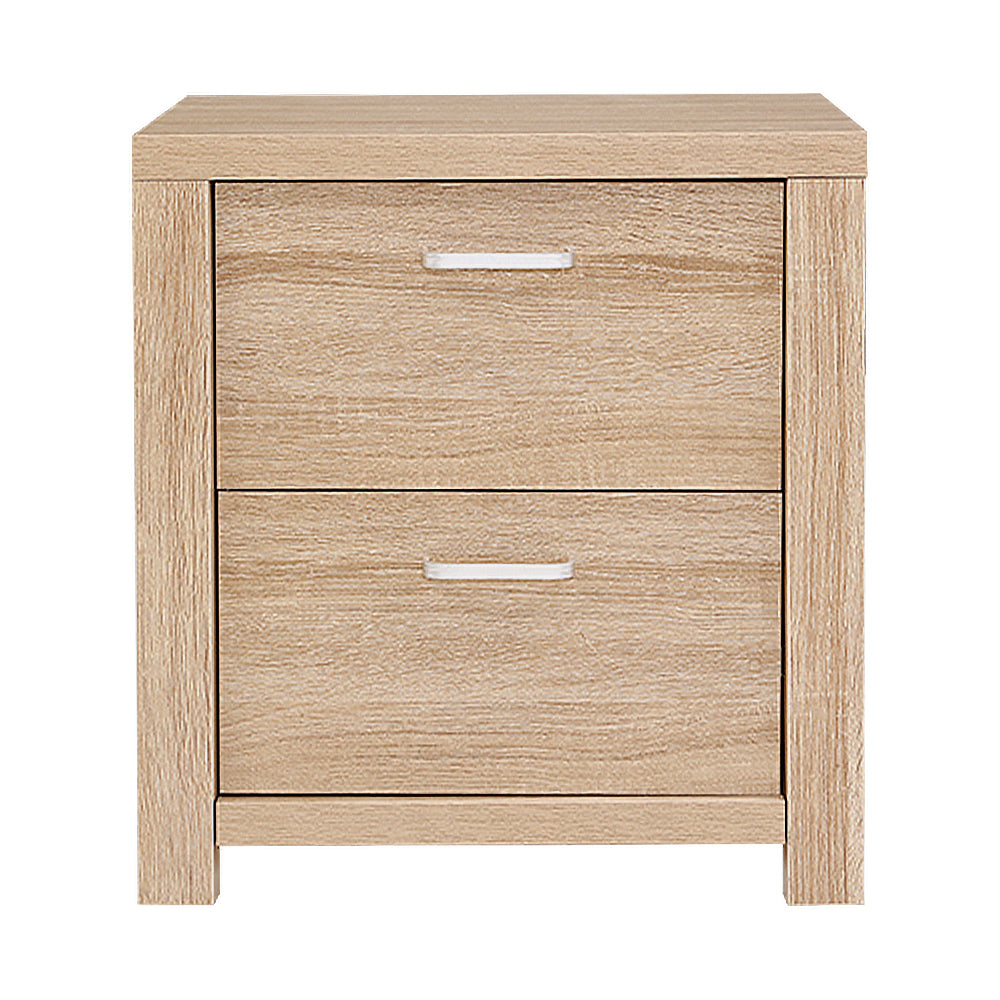Artiss Bedside Table Lamp Side Tables Drawers Nightstand Unit Beige Wood